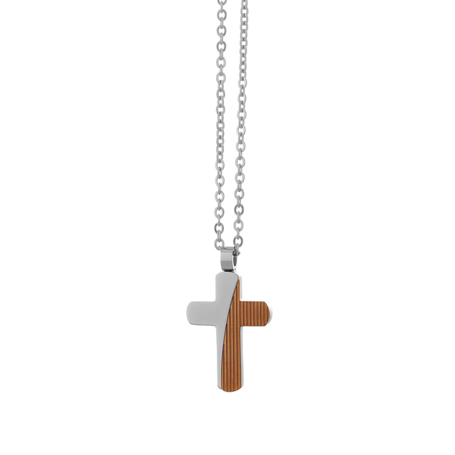 Men's Necklace Cross AD-KD245C Visetti Steel 316L